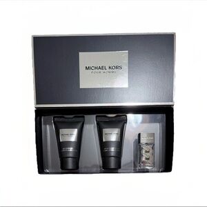 Michael Kors Pour Homme Grooming Cleanser Set - Black and Silver